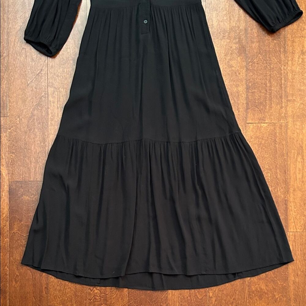 Chelsea28 Black Tiered Tea Length Dress with 3/4 Sleeves, Size XS - Picture 9 of 13
